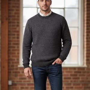 Vintage ALAN PAINE Lord Taylor Sweater 44‎ Large Crewneck England Shetland Wool